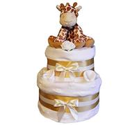 Deluxe Unisex Baby Nappy Cake Bing Bing Giraffe Design 2 Tier Gift New Parents Baby Shower New Baby