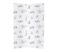 Deluxe Unisex Baby Waterproof Changing Mat - Anti Roll Cosy 50x70cm | Waterproof & Wipeable (Black & White Winnie The Pooh)