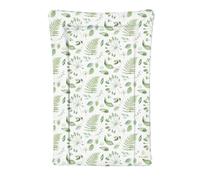 Deluxe Unisex Botanical Baby Changing Mat - Cosy Anti-Roll, Raised Edges or Foldable | Waterproof, Wipeable & Padded Baby Change Mat | Comfortable, Stylish & Practical (Raised Edges)