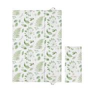 Deluxe Unisex Botanical Baby Changing Mat - Cosy Anti-Roll, Raised Edges or Foldable | Waterproof, Wipeable & Padded Baby Change Mat | Comfortable, Stylish & Practical (Foldable)