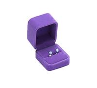 Deluxe Velvet Jewelry Boxes Earring Hoop Necklace Gift Box Jewelry Presentation Display Case Purple Superior Quality and Creative, M, other gemstones