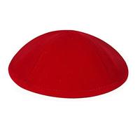 Deluxe Velvet Kippah Red Bulk Pack Yamaka for Bat Mitzvah Velour Kippot Yarmulke for Wedding, Passover Seder Bar Mitzvah Bris, Shul, Shabbat