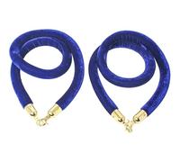 Deluxe Velvet Queue Divider Ropes, Stanchion Rope Safety Barriers with Polished Hooks, for Celebrations, Hotels, Churches (Gold Clips 1.5m/5ft)