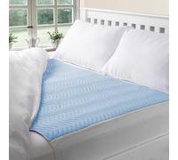 Deluxe Washable and Absorbent Reusable, Double-size Bed, Incontinence Pad/Waterproof Mattress Protector with Tucks (Blue)