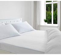 Deluxe Washable and Absorbent Reusable Incontinence Pad/100% Waterproof Mattress Protector, 85 x 150 cm, 33½" x 59", with 50 cm Tucks on each side to Secure It in Place. King-Size Bed, White.