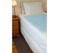 Deluxe Washable Reusable Single Bed, Incontinence Pad Protector with Tucks, Blue