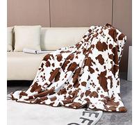 Deluxe Weighted Blanket, Sherpa Fleece Blanket Throw, Faux Fur Throw, Ultra Soft Faux Fur Throw, Cowhide Color Sofa, Printed Blanket, Easy to Manage-160×200cm