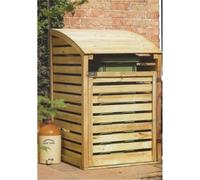 Deluxe Wheelie Bin Store Cheshire Light Oak One Size