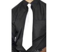 Smiffy's Deluxe Gangster Tie - White - tie gangster white fancy dress deluxe 1920s mens costume smiffys