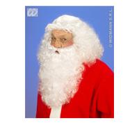 Deluxe White Santa Claus Fancy Dress Festive Cosplay Wig & Beard Set