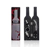 Deluxe Wine Bottle Opener Accessories Gift Set - Wine Bottle Gift Set - Corkscrew with Capsule Cutter, Drip Ring, Pourer and Wine Stopper