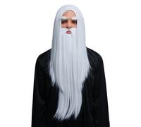 Wicked Costumes Adult Deluxe Fantasy Wizard Fancy Dress Wig & Beard Set