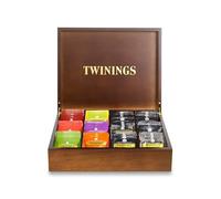 Deluxe Wooden Tea Box 12 Compartment Filled with 144 Twinings Teabags