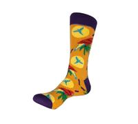 Deluxebase Anisox - Parrot from Organic Cotton & Recycled Polyester Parrot Socks. Animal Print Novelty Socks for Men, Women & Kids. Fun Unisex Socks, UK 7.5-11 (Large).