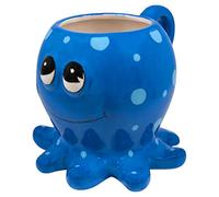 Deluxebase Crockery Critters Octopus Mug from Hand-Painted Animal Shaped Cup for Tea or Coffee. Fun Novelty Gift for Adults or Kids, Ceramic Home Ware & Cute Kitchen Accessories.