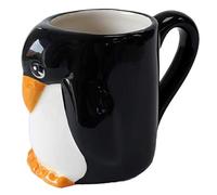 Deluxebase Crockery Critters Penguin Mug from Hand-Painted Animal Shaped Cup for Tea or Coffee. Fun Novelty Gift for Adults or Kids, Ceramic Home Ware & Cute Kitchen Accessories.