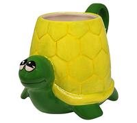 Deluxebase Crockery Critters Sea Turtle Mug from Hand-Painted Animal Shaped Cup for Tea or Coffee. Fun Novelty Gift for Adults or Kids, Ceramic Home Ware & Cute Kitchen Accessories.