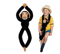 Deluxebase EcoBuddiez Tree Huggers - Chimp from 72cm Hanging Soft Toy made from Recycled Plastic Bottles. Eco-friendly soft and cuddly plush toy and perfect cuddly gift for kids.