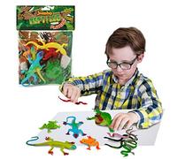Deluxebase Jumbo Playset - Reptiles, 9-Piece Reptile & Frog Animal Figures Toy Set with Playmat for Kids, Great Animal Toys for Creative Play and Learning.