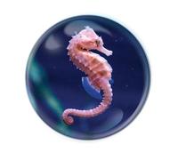 Deluxebase Magnidome Seahorse Fridge Magnet - Crystal Glass Dome Animal Magnets for Fridges, Decorative Strong Magnet for Kitchen Accessories, Novelty Gifts and Cute Home Decor.