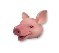 Deluxebase Wild Play Puppets for Kids - Realistic Pig Hand Puppets for Children - Allergy Safe Latex Rubber Animal Head Ventriloquist Puppets Toys for Boys and Girls