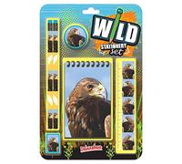 Deluxebase Wild Stationery Set - Eagle from These cool school stationary sets for boys include 2 pencils, eraser, sharpener, ruler and notebook