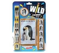 Deluxebase Wild Stationery Set - Penguin, 6 Piece School Supplies Set including Notebook, 2 Pencils, Ruler, Pencil Eraser and Sharpener, Fun Animal Stationery Gifts for Kids and Students.
