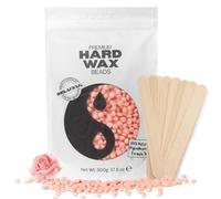 DELUXUS Hard Wax Beads 500g, Natural Stripless Hard Wax Beans with 10 Applicators, Wax Beads for Face, Upper Lip, Legs, Armpit, Eye Brow for Full Body Hair Removal. (Rose)