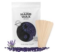 DELUXUS Hard Wax Beads 500g, Natural Stripless Hard Wax Beans with 10 Applicators, Waxing Beads for Bikini, Legs, Armpit, Eye Brow, Brazlian, Full Body Hair Removal. (Lavender)