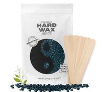 DELUXUS Hard Wax Beads 500g, Natural Stripless Hard Wax Beans with 10 Applicators, Waxing Beads for Face, Upper Lip, Legs, Armpit, Eye Brow for Fine Hair Removal. (Jasmine)