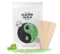 DELUXUS Hard Wax Beads 500g, Natural Stripless Hard Wax Beans with 10 Applicators, Waxing Beads for Face, Upper Lip, Legs, Armpit, Eye Brow for Fine Hair Removal. (Aloe Vera)