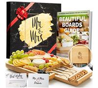 DELUXY Mr. & Mrs. Cheese Board - Cute Bridal Shower Gifts for Bride, Wedding Gifts for Couples 2021, Couples Gifts, Engagement Gifts for Couples Newly Engaged Unique