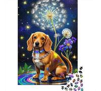 Delve Into The Wonders of Dachshund - A 1000 Piece Wooden Jigsaw Challenge That Captivates Minds And Hearts - Ideal for Families