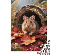 Delve Into The Wonders of Hamster - A 1000 Piece Wooden Jigsaw Challenge That Captivates Minds And Hearts - Ideal for Families