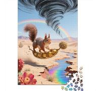 Delve Into The Wonders of Squirrel - A 1000 Piece Wooden Jigsaw Challenge That Captivates Minds And Hearts - Ideal for Families