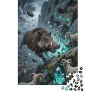 Delve Into The Wonders of Wild Boar - A 1000 Piece Wooden Jigsaw Challenge That Captivates Minds And Hearts - Ideal for Families