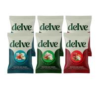 Delve Roasted Oat Crisps Variety Bundle | Sour Cream & Shallot, Tomato & Tuscan Herbs and Garlic & Wild Parsley | 6 x 120g Share Bags | High Fibre | Made with 73% Oats | Crunchy Oat Crisps