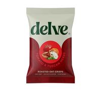 Delve Tomato & Tuscan Herbs Roasted Oat Crisps | High Fibre | 120g Share Bag | Bold Flavour | Made with 73% Oats | Great Source of Protein | Crunchy Oat Crisps for Dipping, Sharing & Snacking
