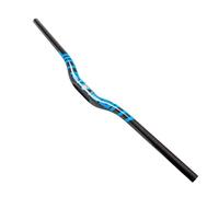 DELVOYE 31.8mm MTB Handlebar 580-760mm Extra Long Handlebars 3K Carbon Fiber Bicycle Riser Bar Mountain Bike Road Bike Handle Bars (Color : Blauw, Size : 700mm)
