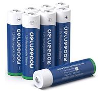 Delyeepow AA Rechargeable Batteries NiMh AA Rechargeable Batteries High Capacity 3300mAh Rechargeable AA Batteries 1.2V Double A Batteries 8-Pack 1200 Cycles