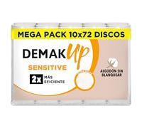 Demak'Up Sensitive - 720 Unbleached Natural Cotton Round Discs - 10 x 72 Units