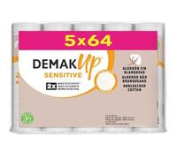 Demak'Up Sensitive Round Cotton Pads for Make-up Remover - Face and Eyes - 100% Natural Cotton Fibers - 320 Cotton Pads (5 x 64)