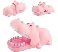 Demanca Painful Crocodile Crisis Game Hippopotamus Alligator Panic Toy Mouth Bite Year Party Christmas New Year Party Party Toy (Blue) (Pink)