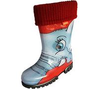 Demar Kids Boys Girls Wellies Rain Boots Warm Fleece-Lined Light Unisex Children Wellington Boots