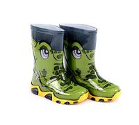 Demar Kids, Girls, Boys, Wellington Boots, Lined Rain Boots Green Size: 10/10.5 UK Child