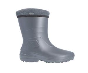 DEMAR Lucy Women's Lightweight EVA Wellington Boots Lined, Metallic grey, 4 UK