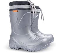 Demar Mammoth Toddlers Children Wellington Boots 1/2 UK (Label: 34/35) Metallic Grey