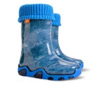 Demar Stormer Printed Children's Wellies, Navy Jeans Star Lux 0033Ac, Eu 22/23