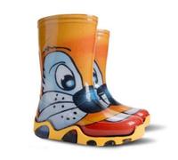 Demar Stormer Printed Children's Wellies, Orange Cat, Eu 22/23