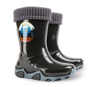 Demar Toddlers Kids Boys Girls 2-10yrs Wellies Rain Boots Children Wellington Warm Lined (Graphite Stormer, 13 UK Child, numeric_13)
